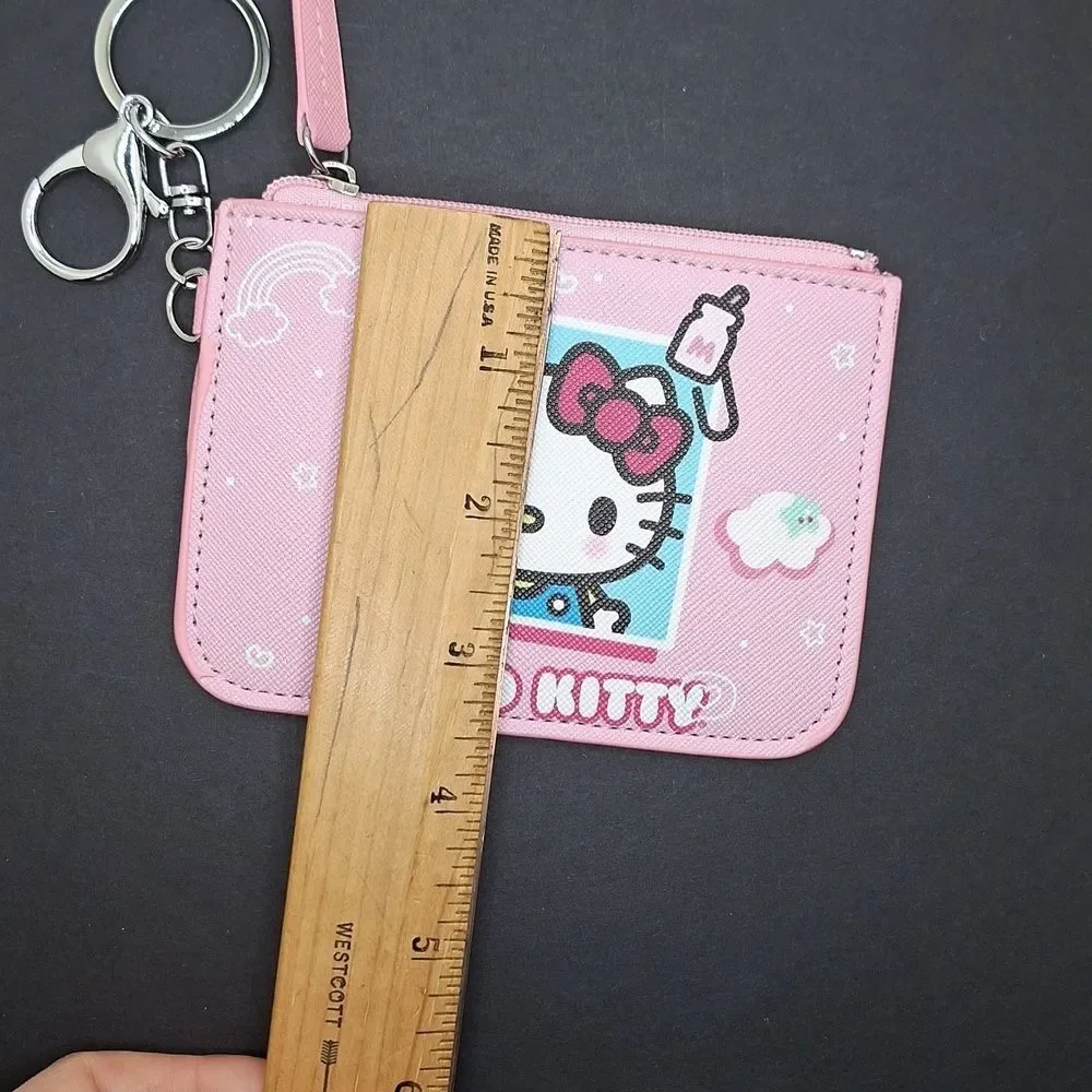 Hello Kitty, wallet zipper change purse ID window
